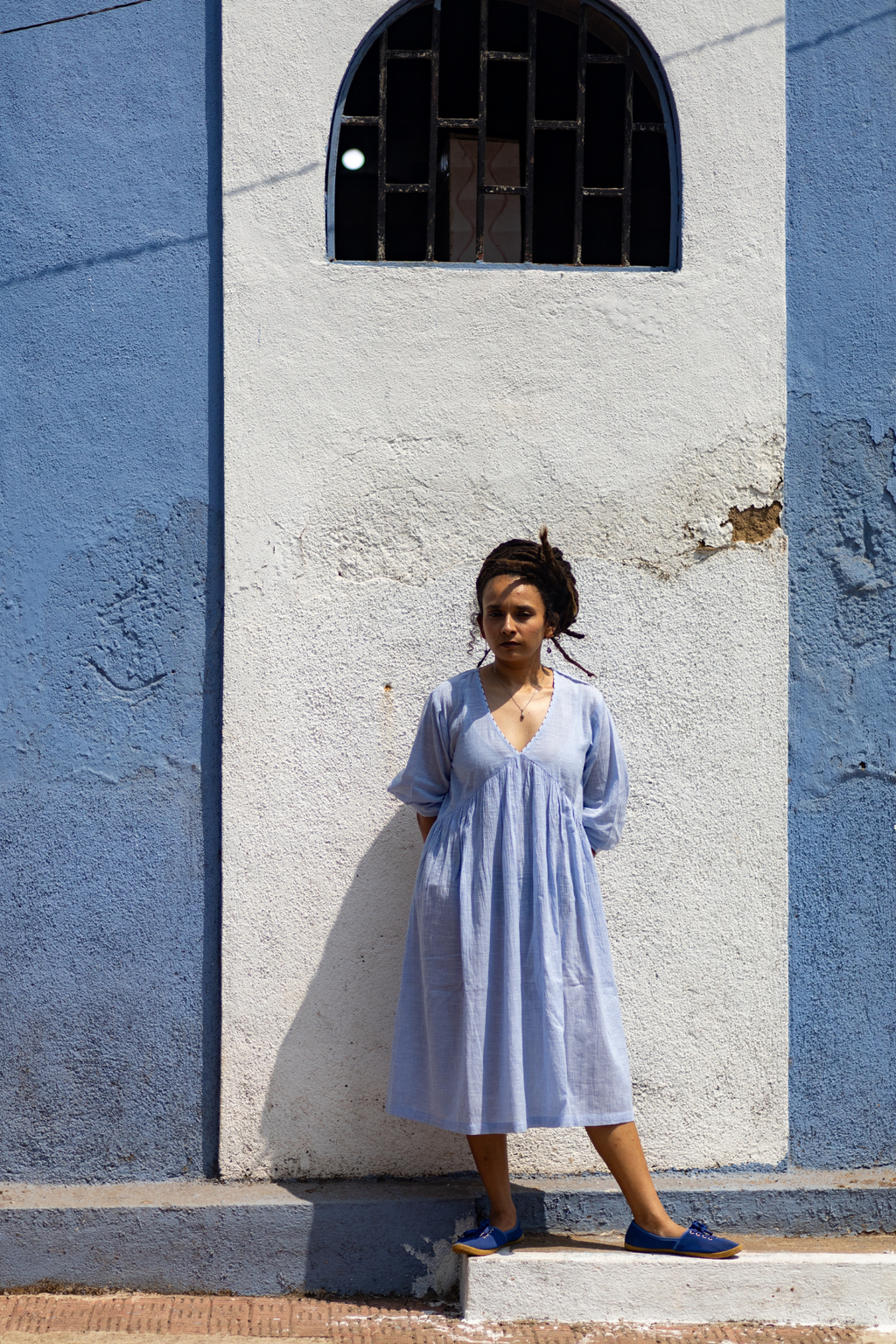 Nila Dress in Sky Blue