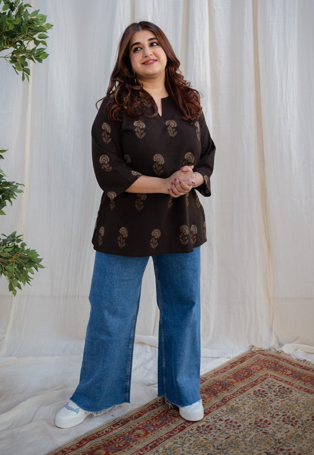 Izah Dabu Slub Cotton Top