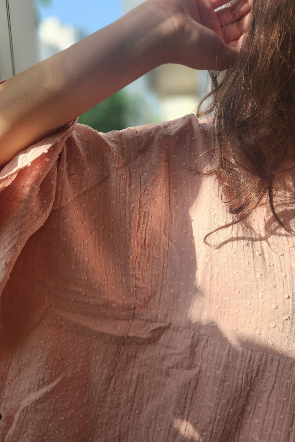 Mala top swiss dot - Dusty Pink