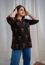 Izah Dabu Slub Cotton Top