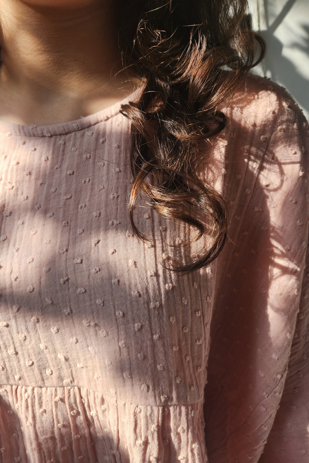 Mala top swiss dot - Dusty Pink