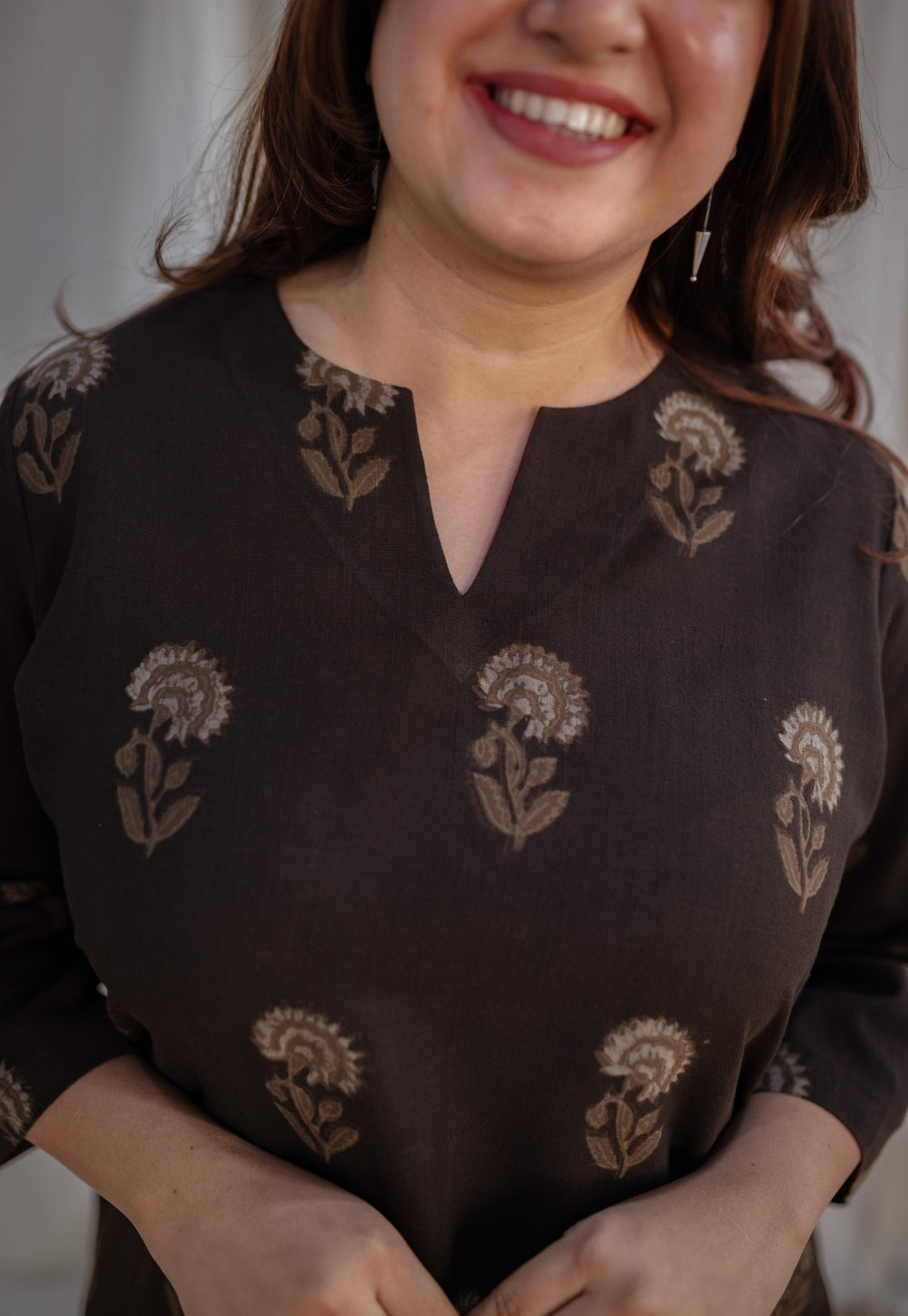 Izah Dabu Slub Cotton Top