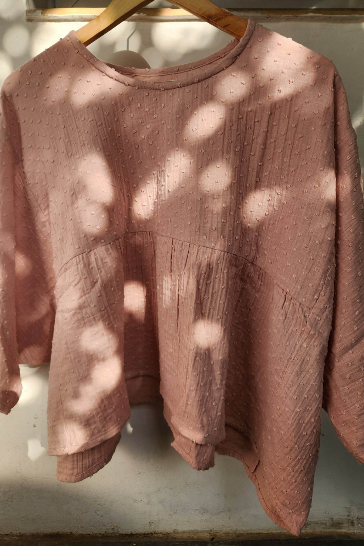 Mala top swiss dot - Dusty Pink