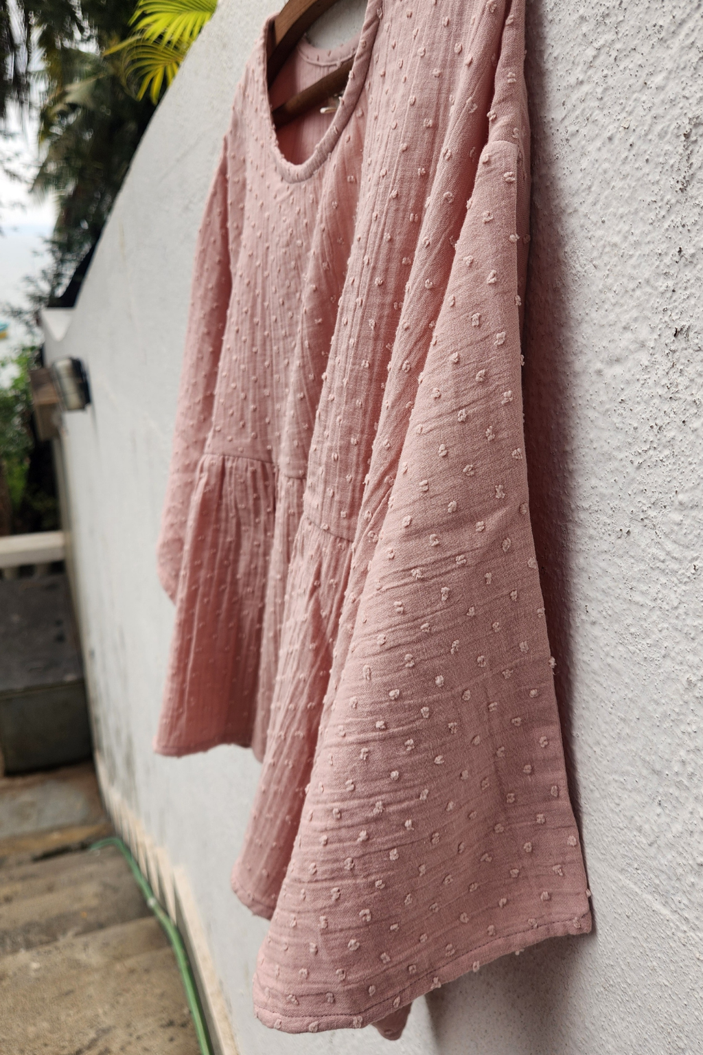 Mala top swiss dot - Dusty Pink