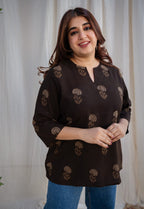 Izah Dabu Slub Cotton Top