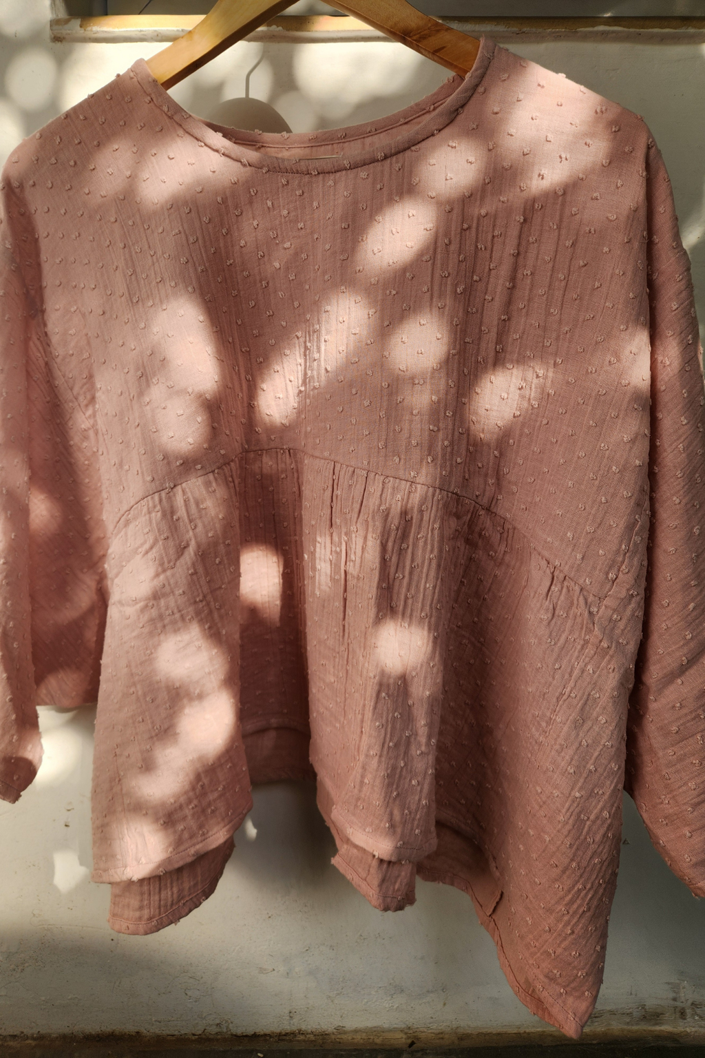 Mala top swiss dot - Dusty Pink