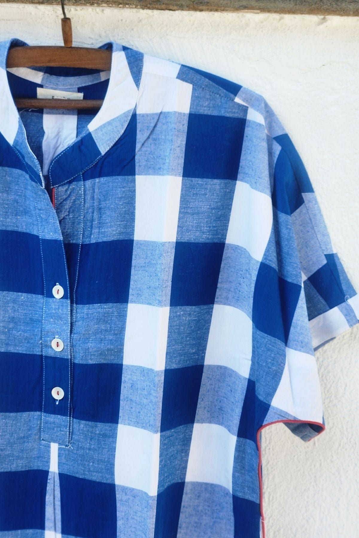 Zoya Tunic in Bright Blue Gingham