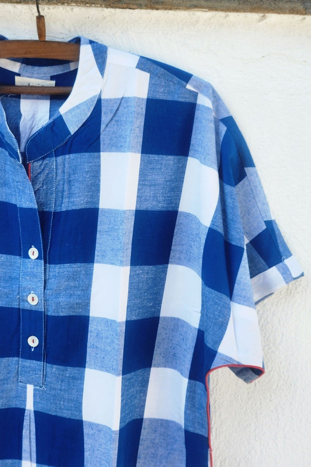 Zoya Tunic in Bright Blue Gingham