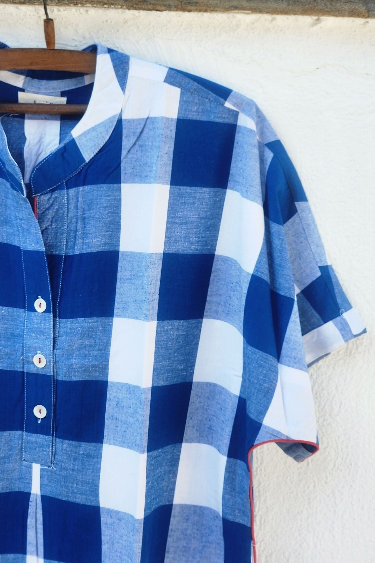 Zoya Tunic in Bright Blue Gingham