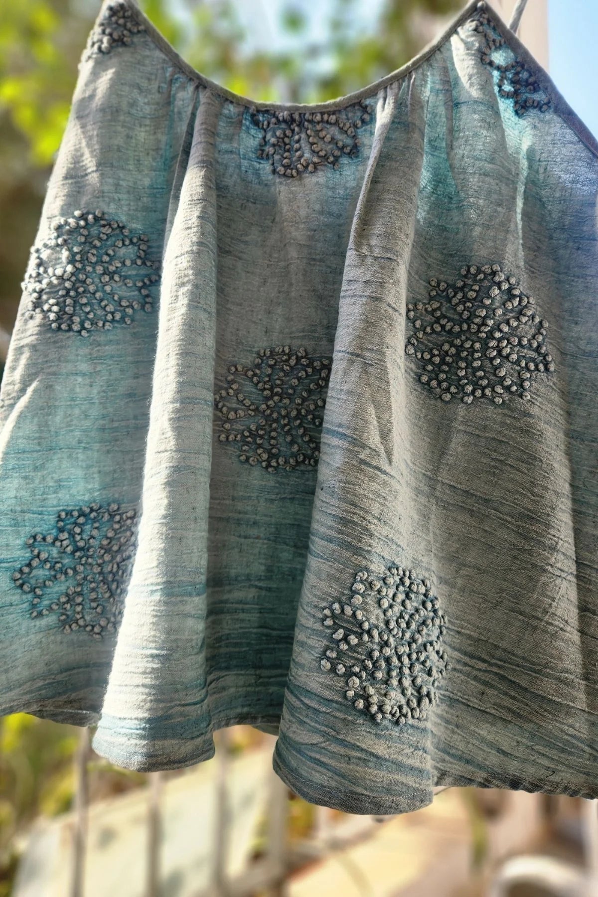 Aira Slim Strap Top in Blue