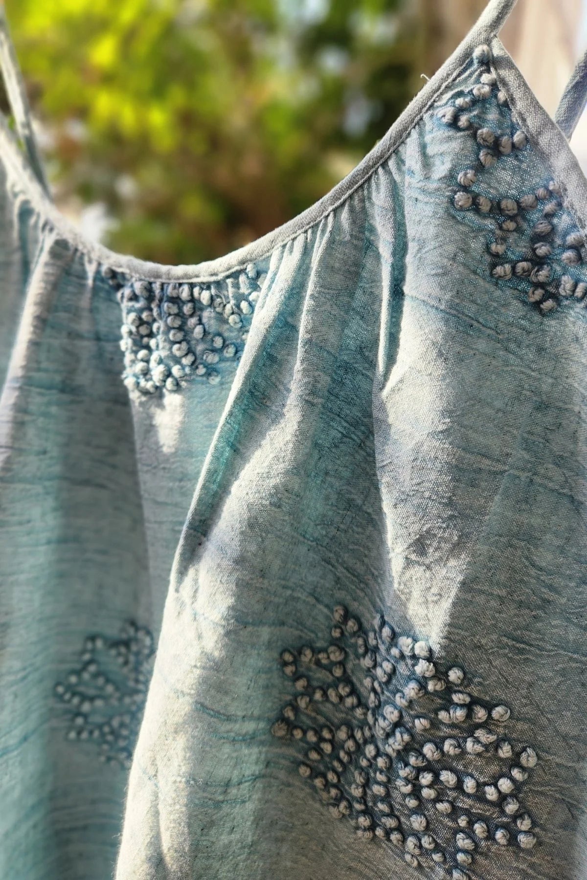 Aira Slim Strap Top in Blue