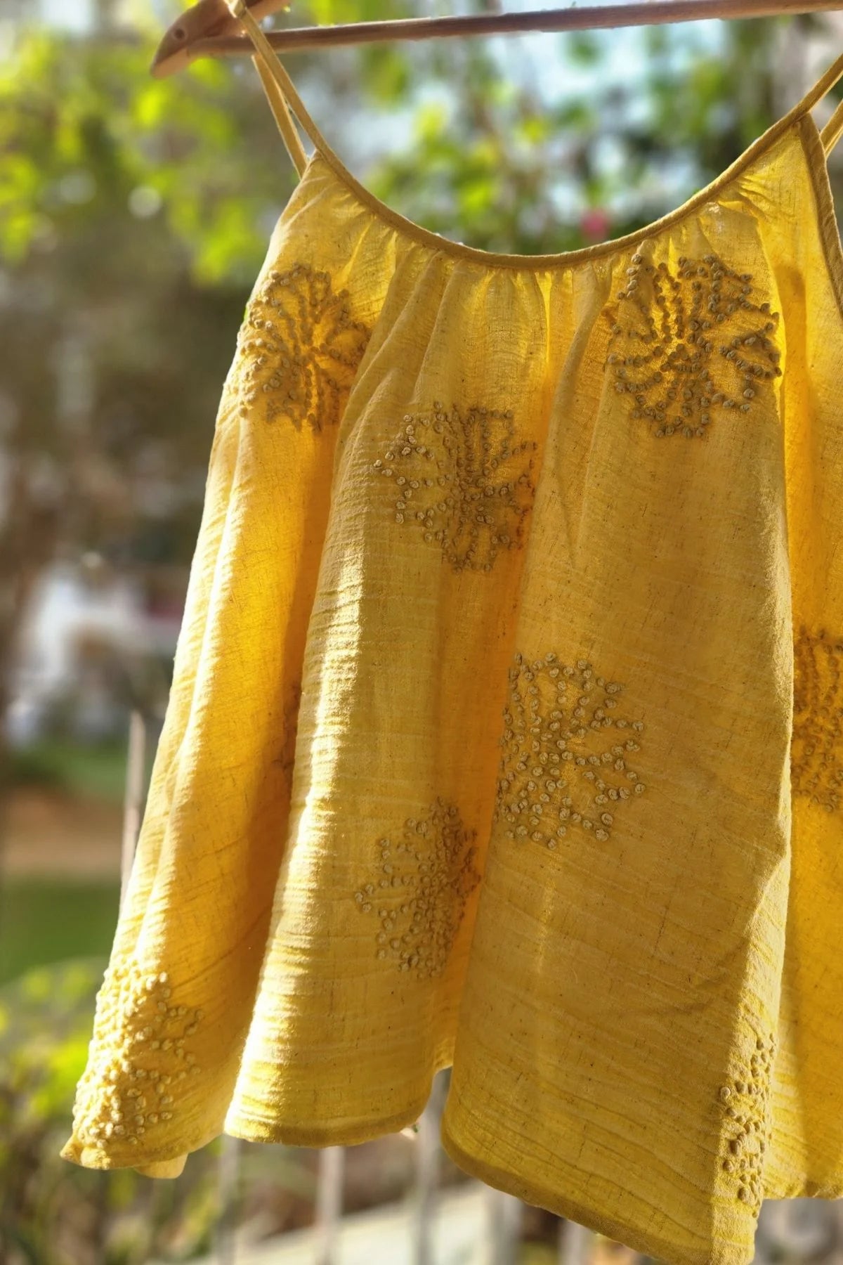 Aira Slim Strap Top in Yellow