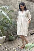 Nyra Dress in Natural Beige
