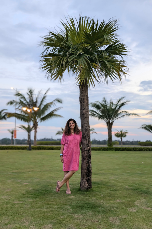 Elize Dress - Bright Pink