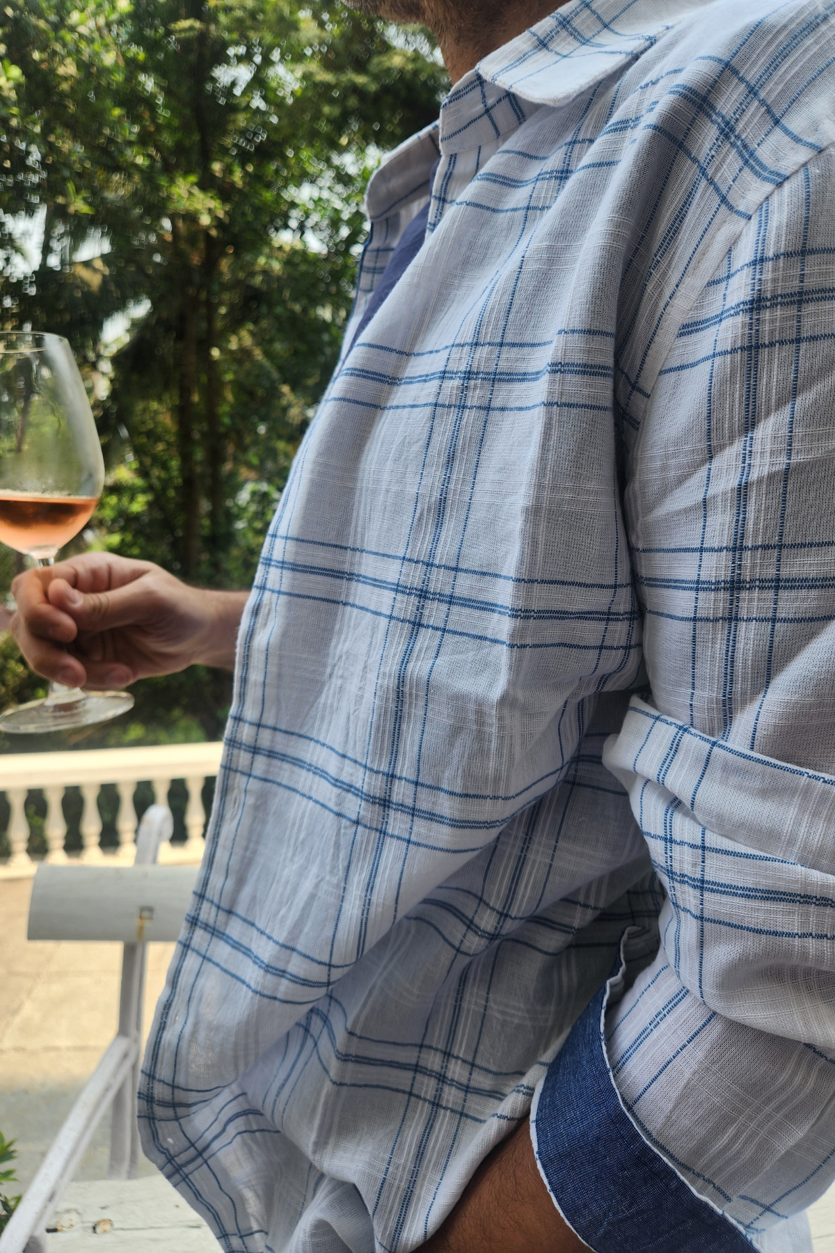 Sol Men Shirt - Blue checks