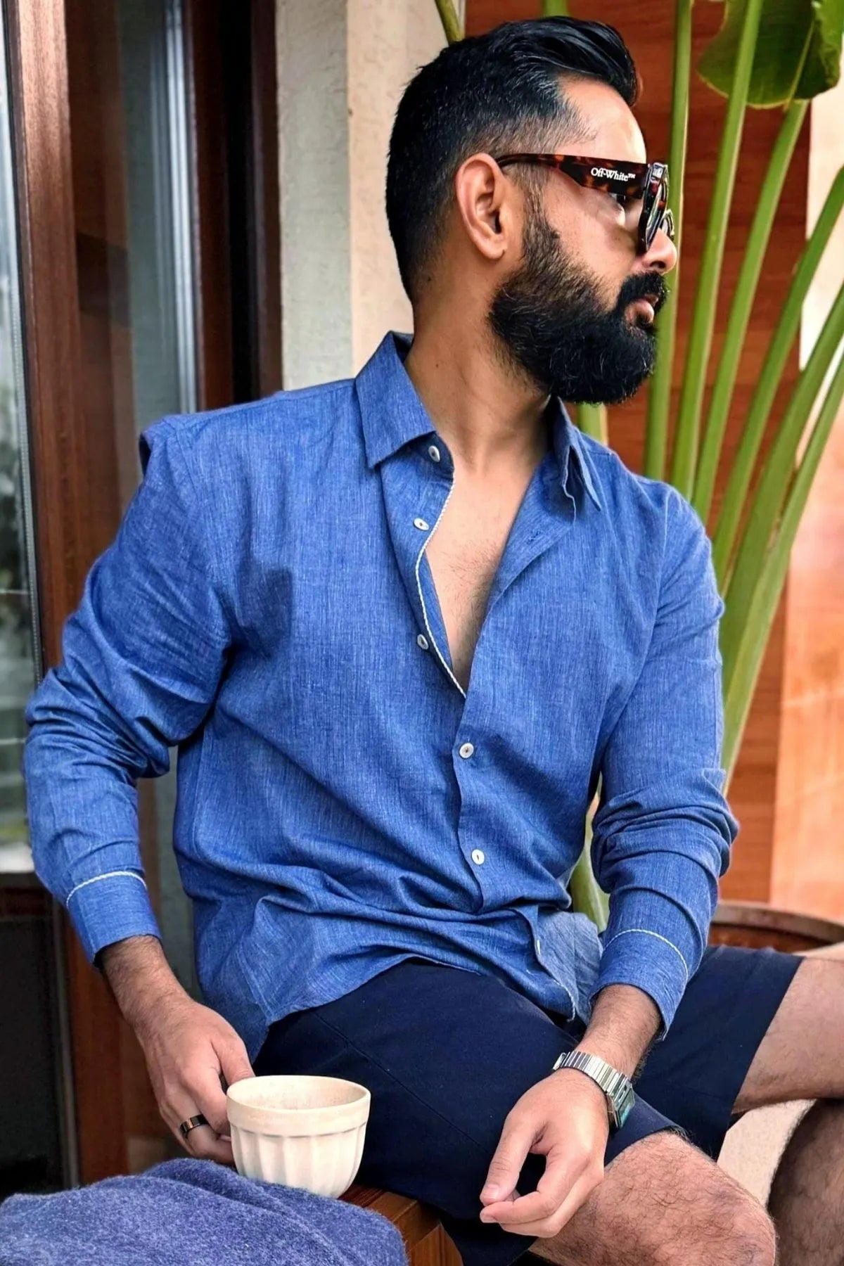 Sol Men Shirt in Navy Blue