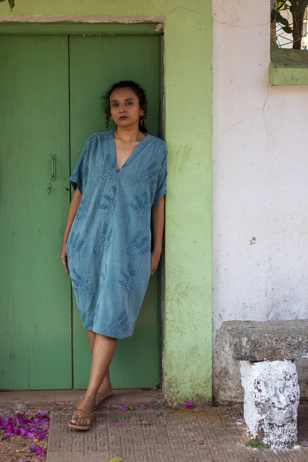 Elize Dress - Denim Blue