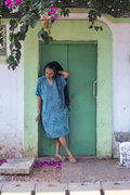 Elize Dress in Denim Blue