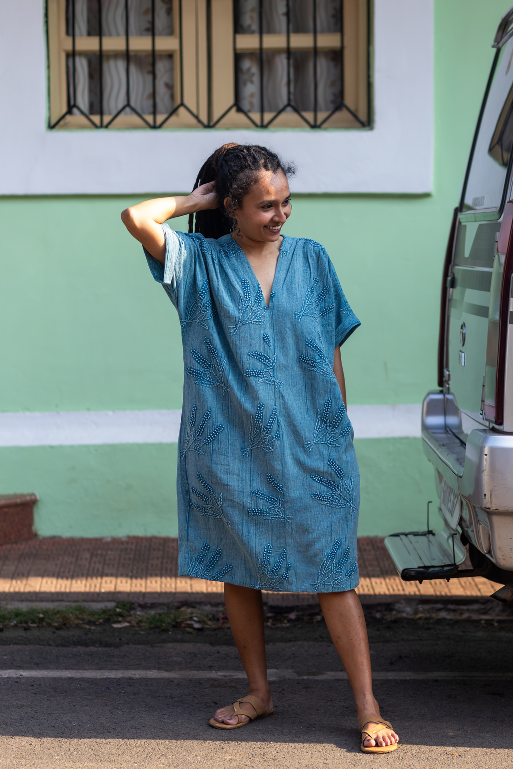 Elize Dress - Denim Blue