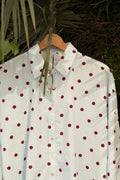Fiza Shirt in Crimson Polka