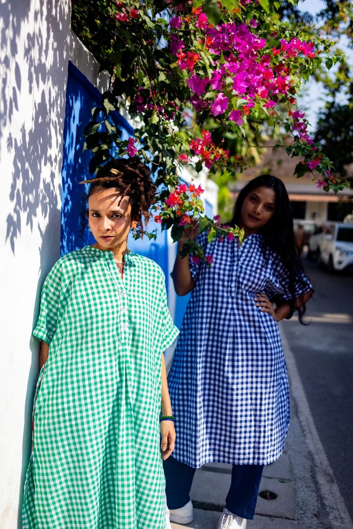 Zoya Tunic in Green Gingham