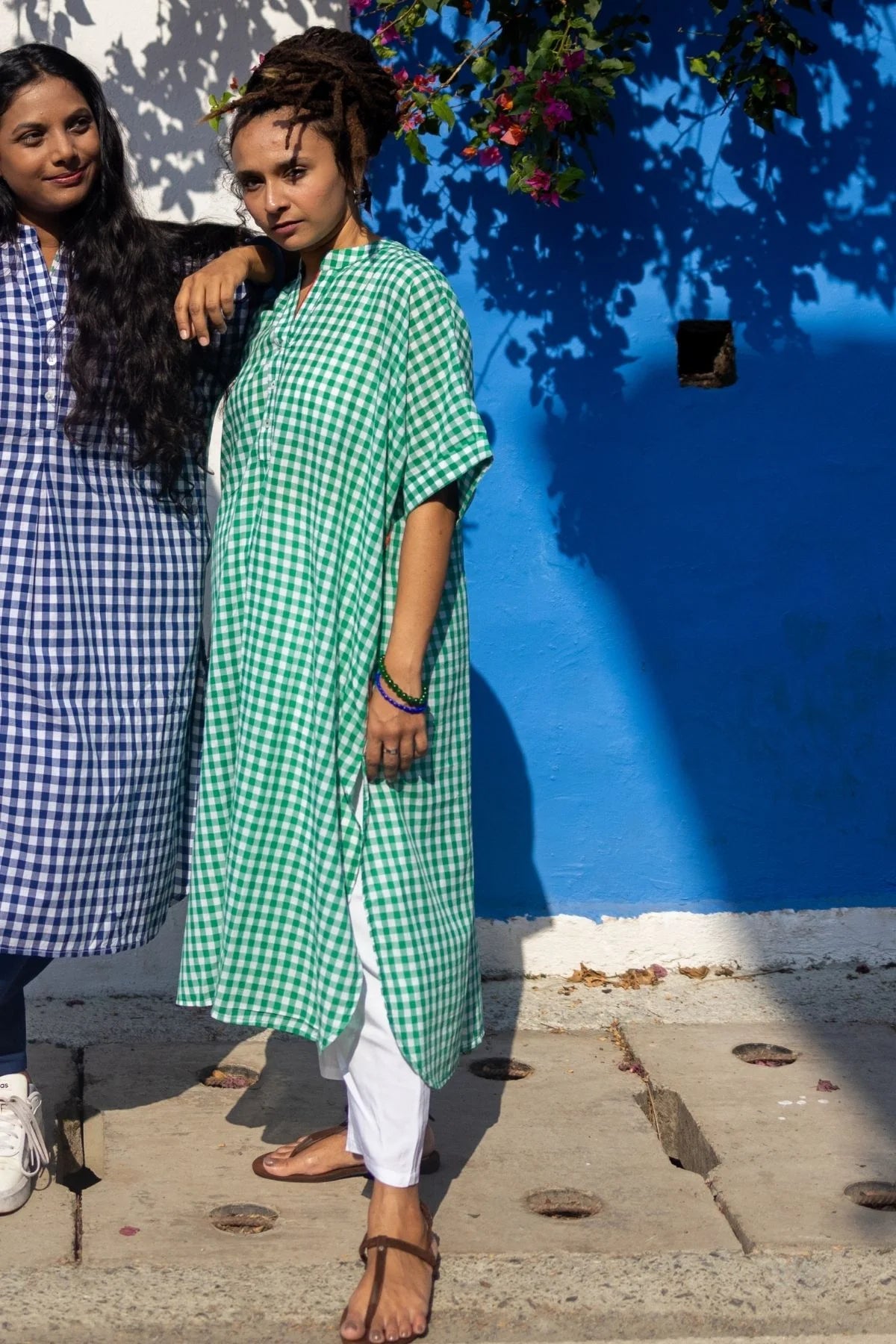 Zoya Tunic in Green Gingham