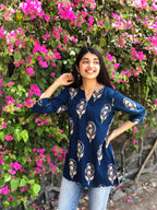 Neeti Indigo Boota Short Top