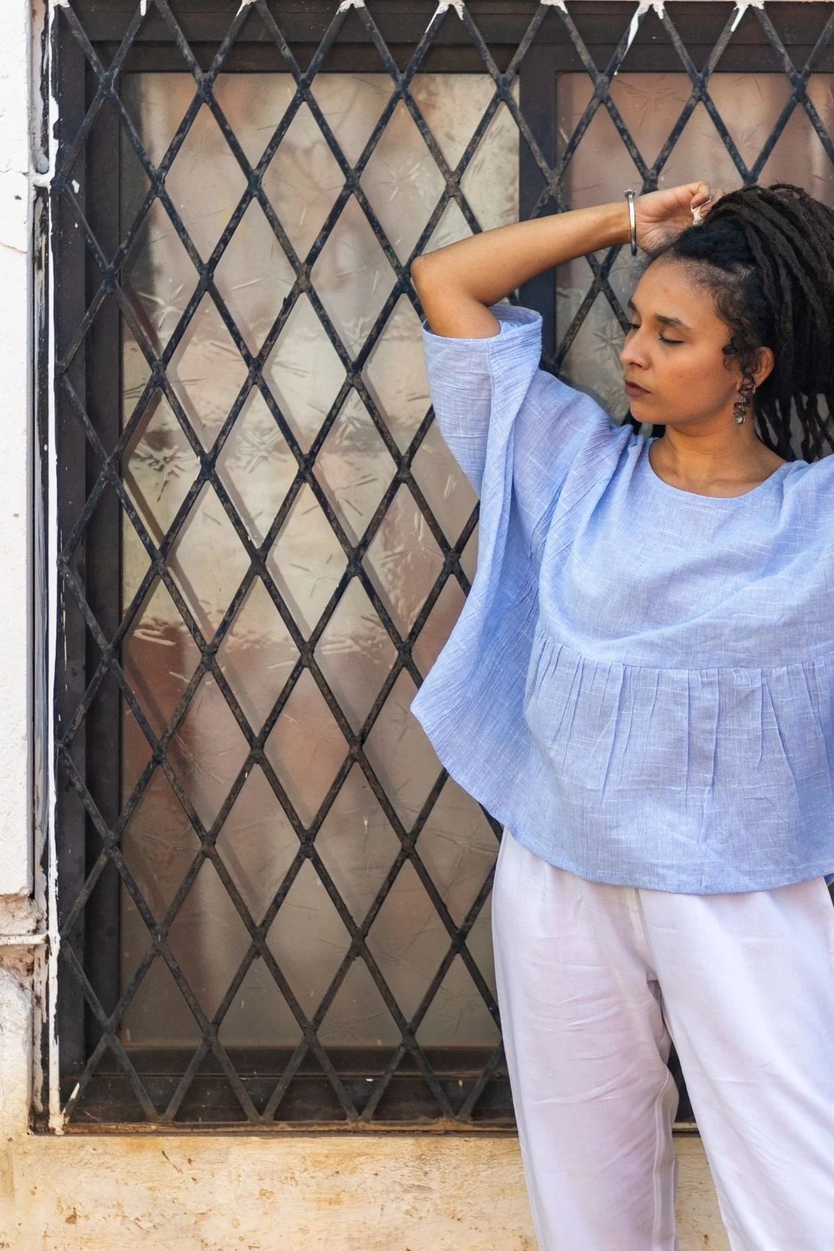 Mala Top in Sky Blue