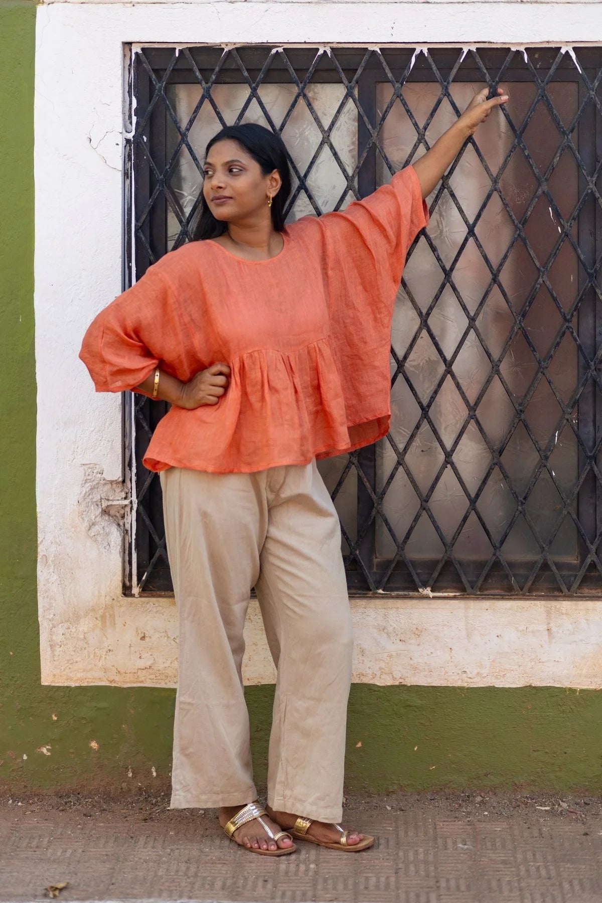 Mala top in Rust Orange