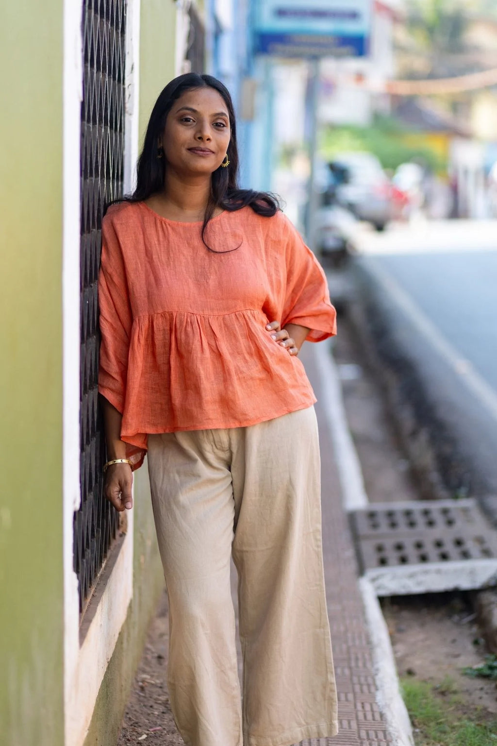 Mala top in Rust Orange