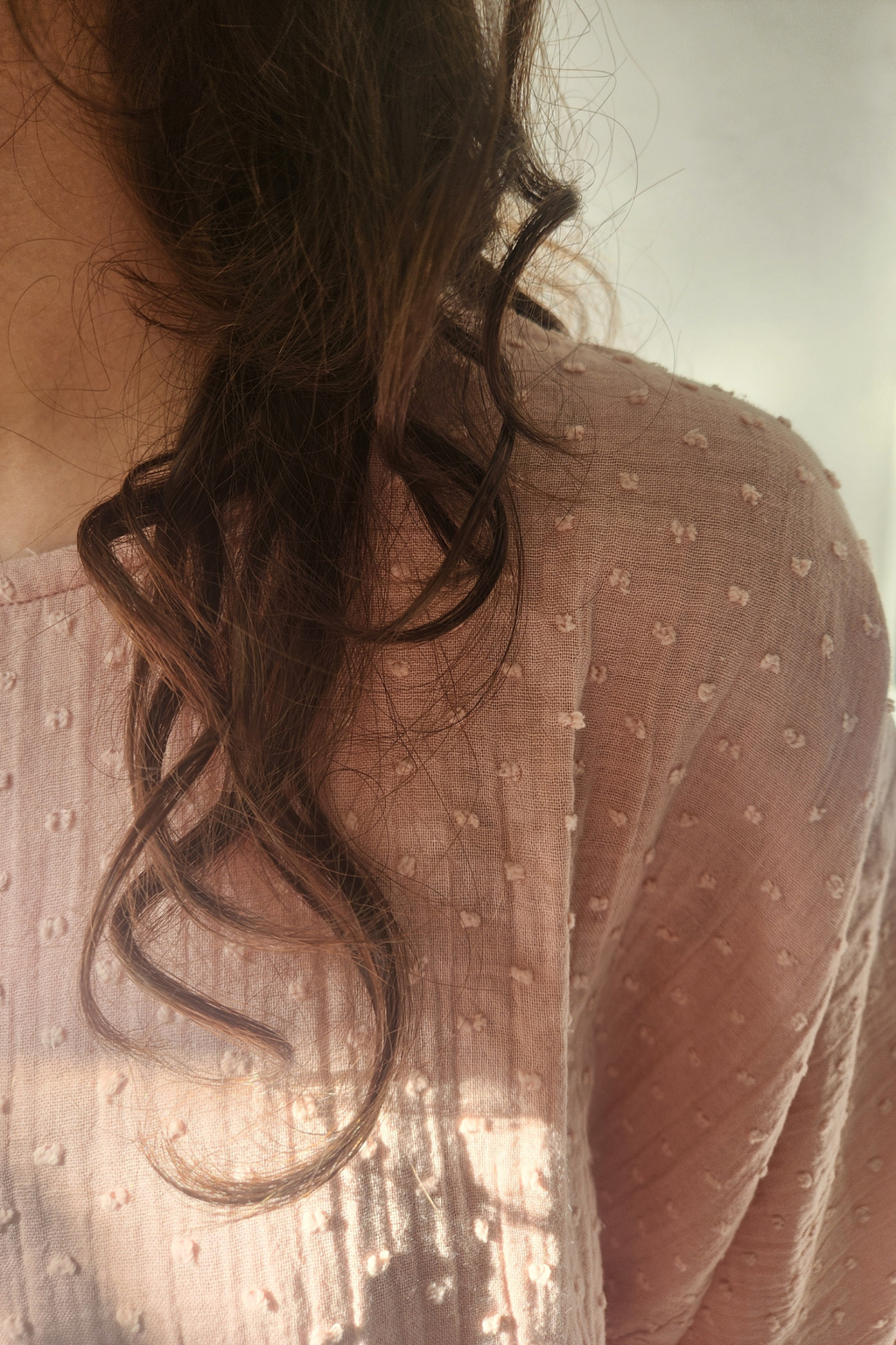 Mala top swiss dot - Dusty Pink