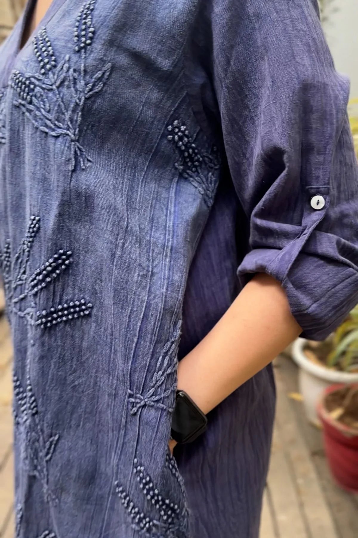 Nyra Dress in Blue Indigo