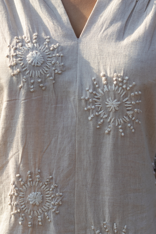 Elize Dress - Natural beige