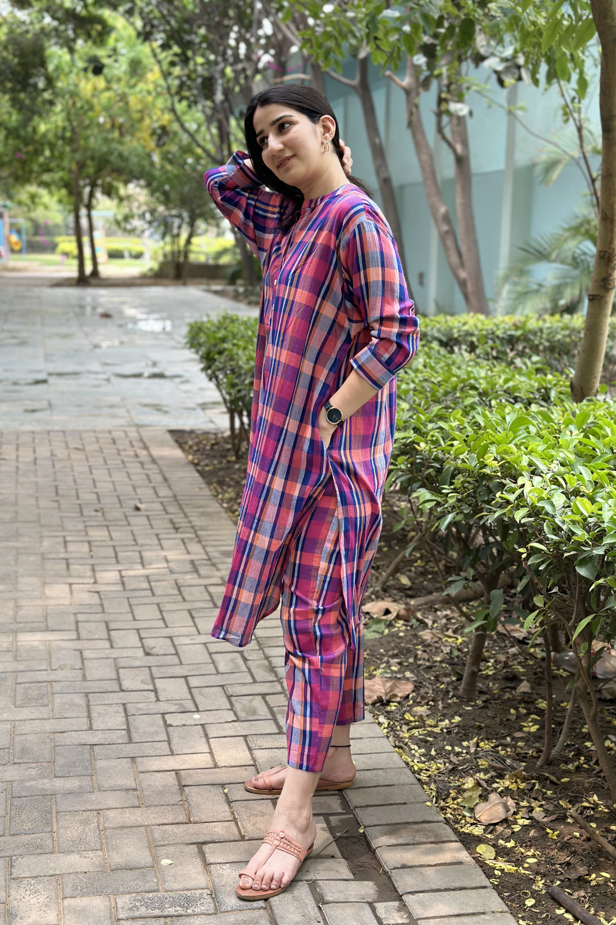 Ojal Coord Set in Bright Checks