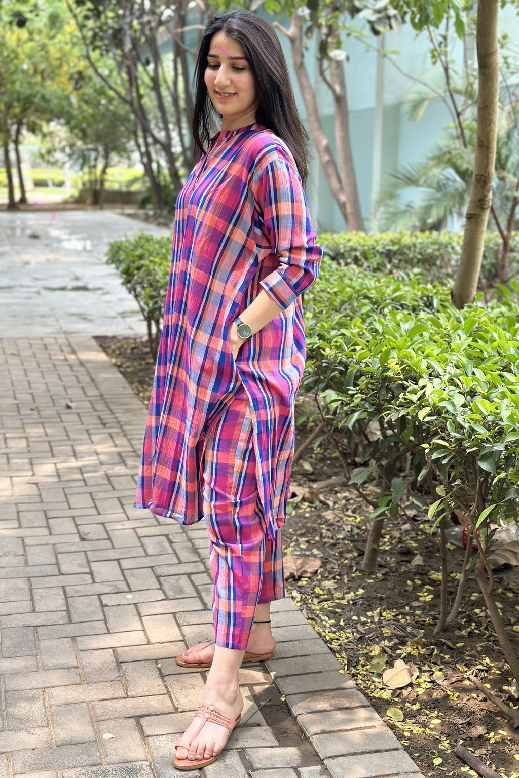 Ojal Coord Set in Bright Checks