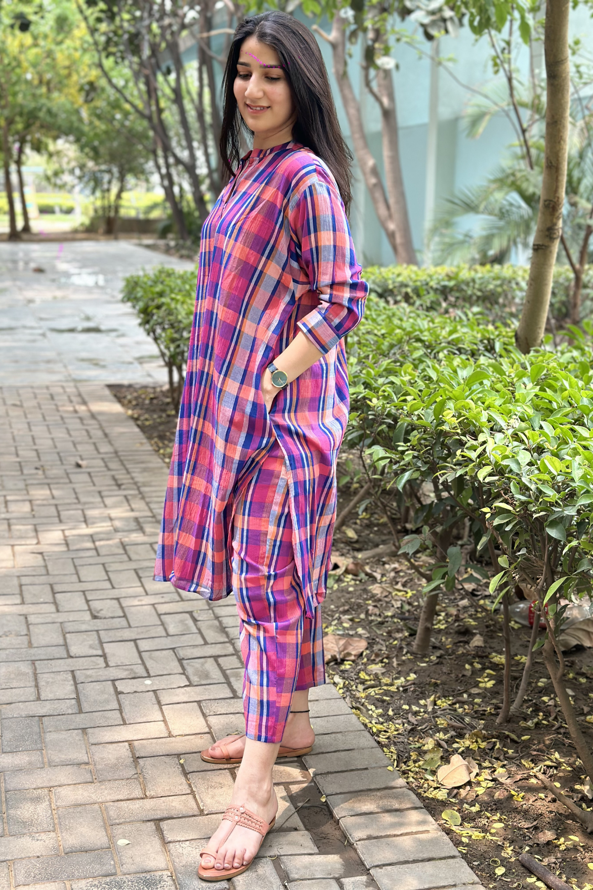 Ojal Coord Set in Bright Checks
