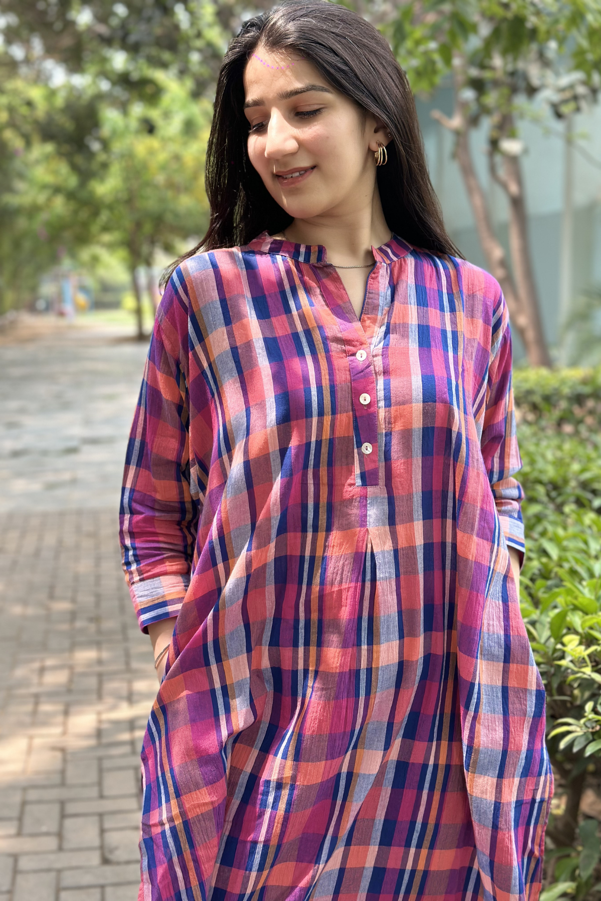 Ojal Coord Set in Bright Checks