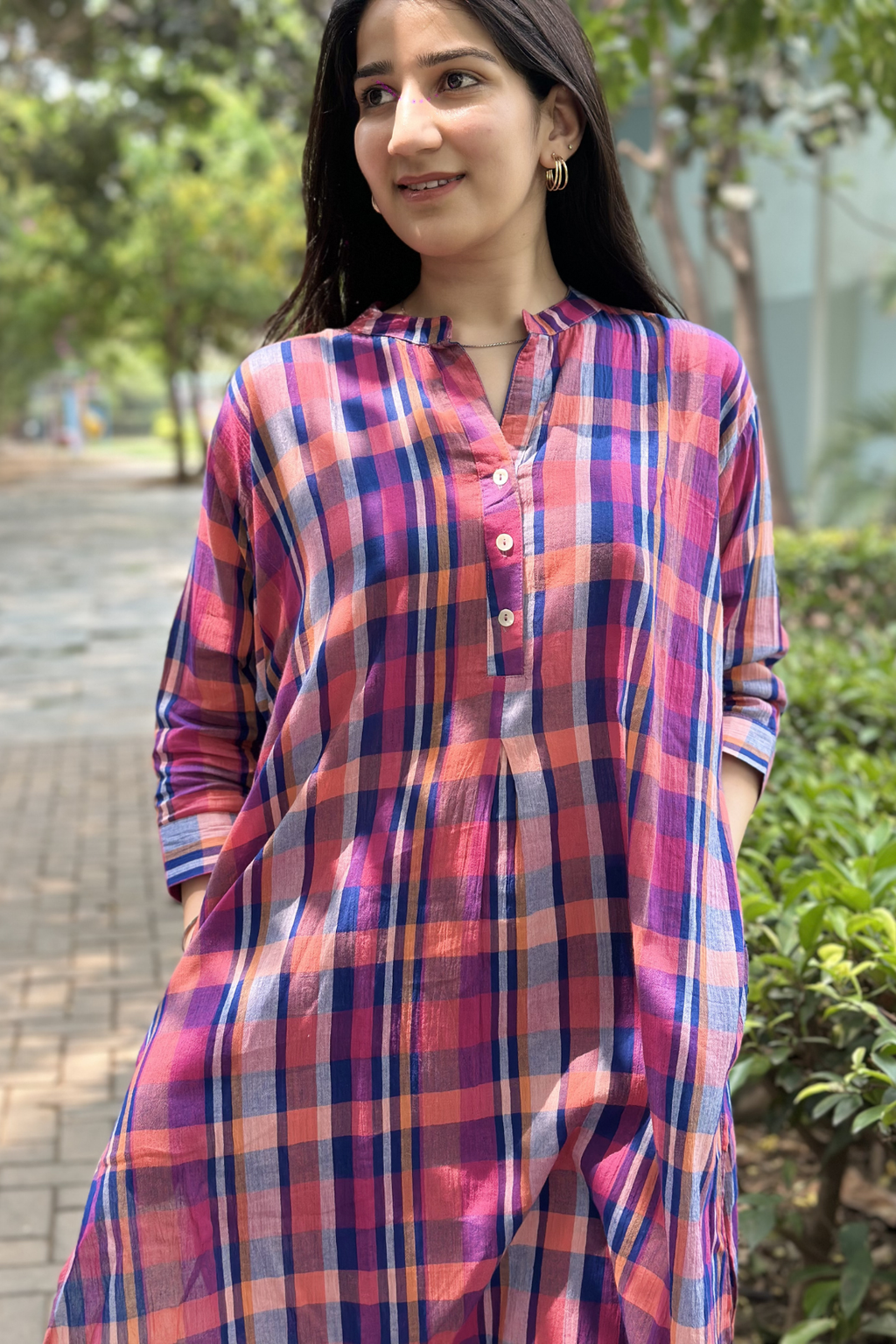 Ojal Coord Set in Bright Checks