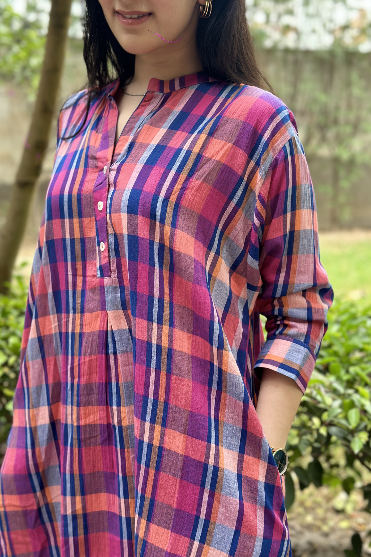 Ojal Coord Set in Bright Checks