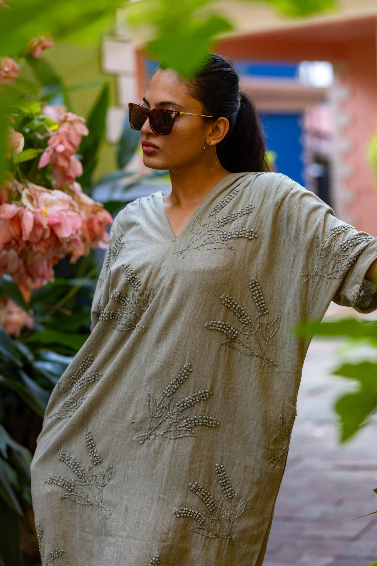 Elize Dress - Olive green