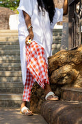 Pants- red gingham