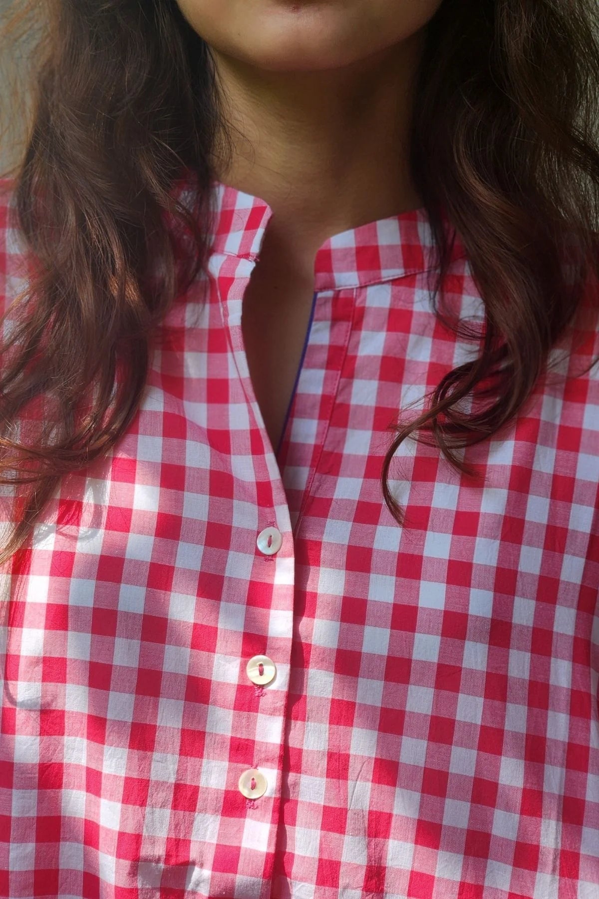 Zoya Tunic in Red Gingham