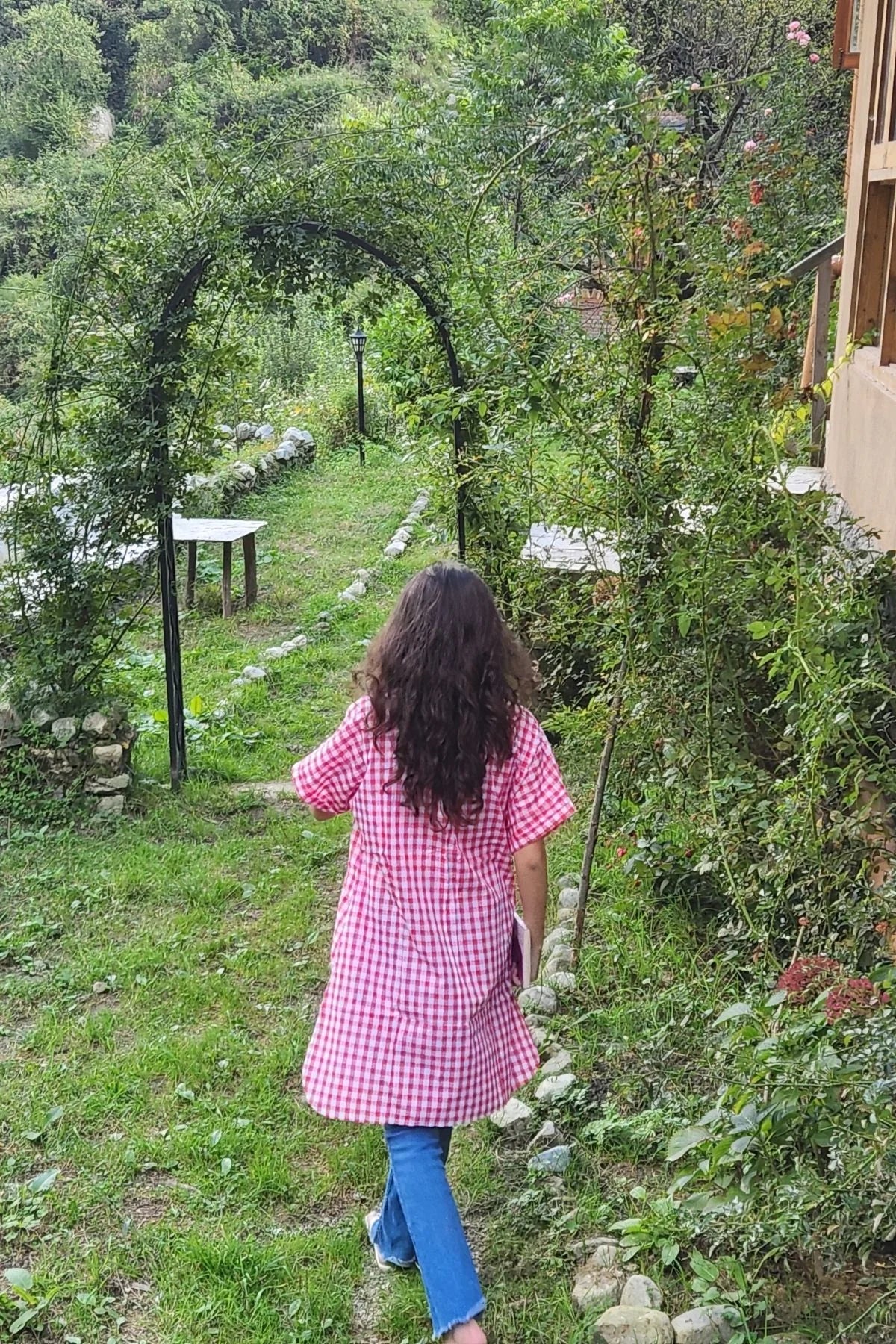 Zoya Tunic in Red Gingham