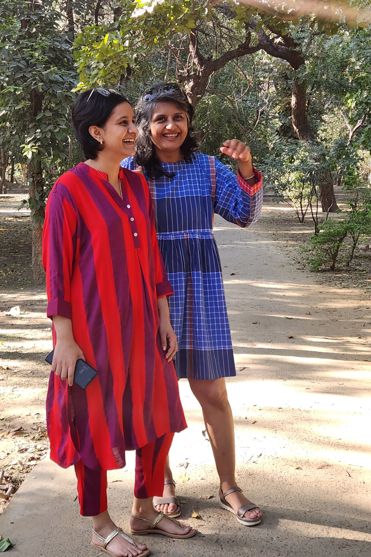 Ojal Coord set - Red Purple Stripes