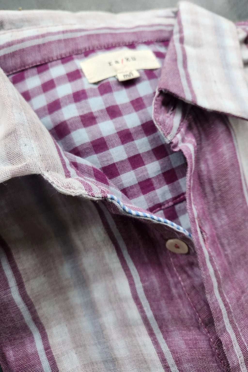 Sol Men Shirt in Purple & Mauve Stripes