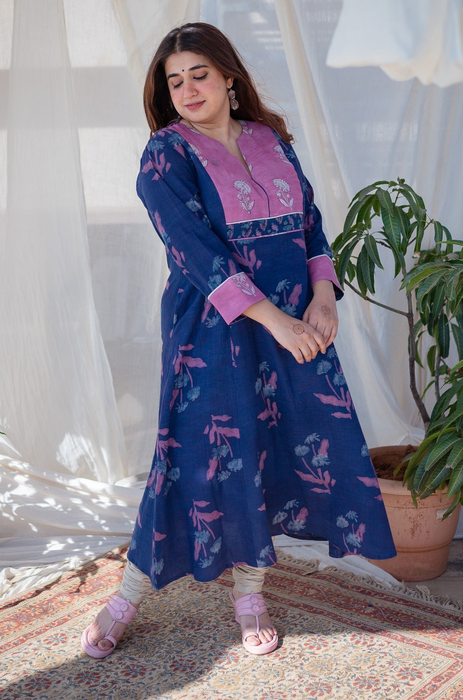 Minal Kali Slub Cotton Kurta