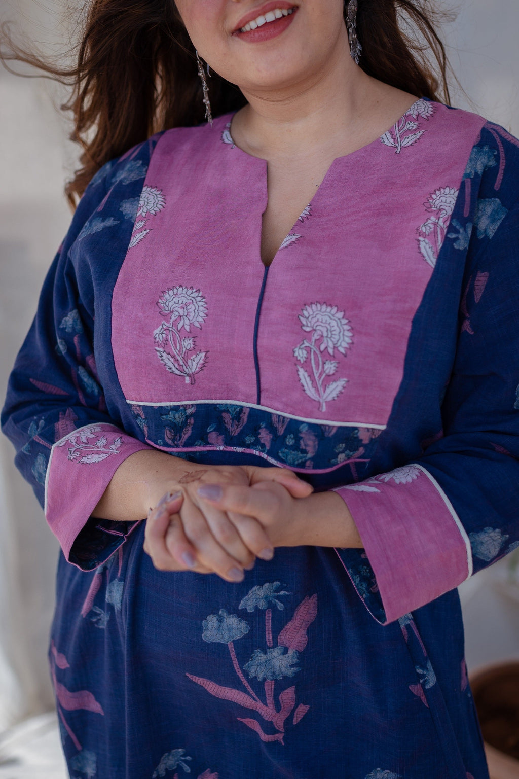 Minal Kali Slub Cotton Kurta