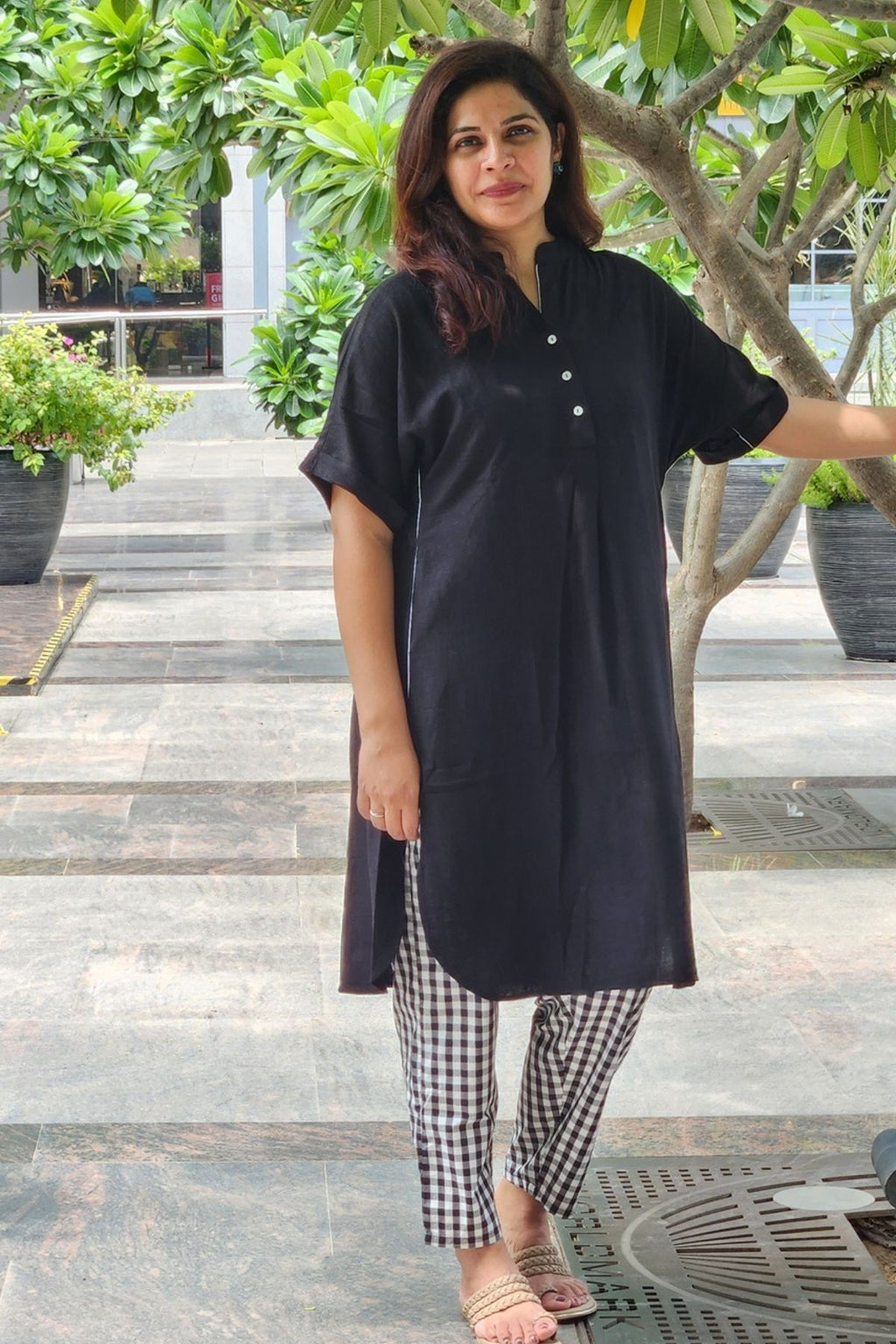 Zoya Black & White Gingham Set